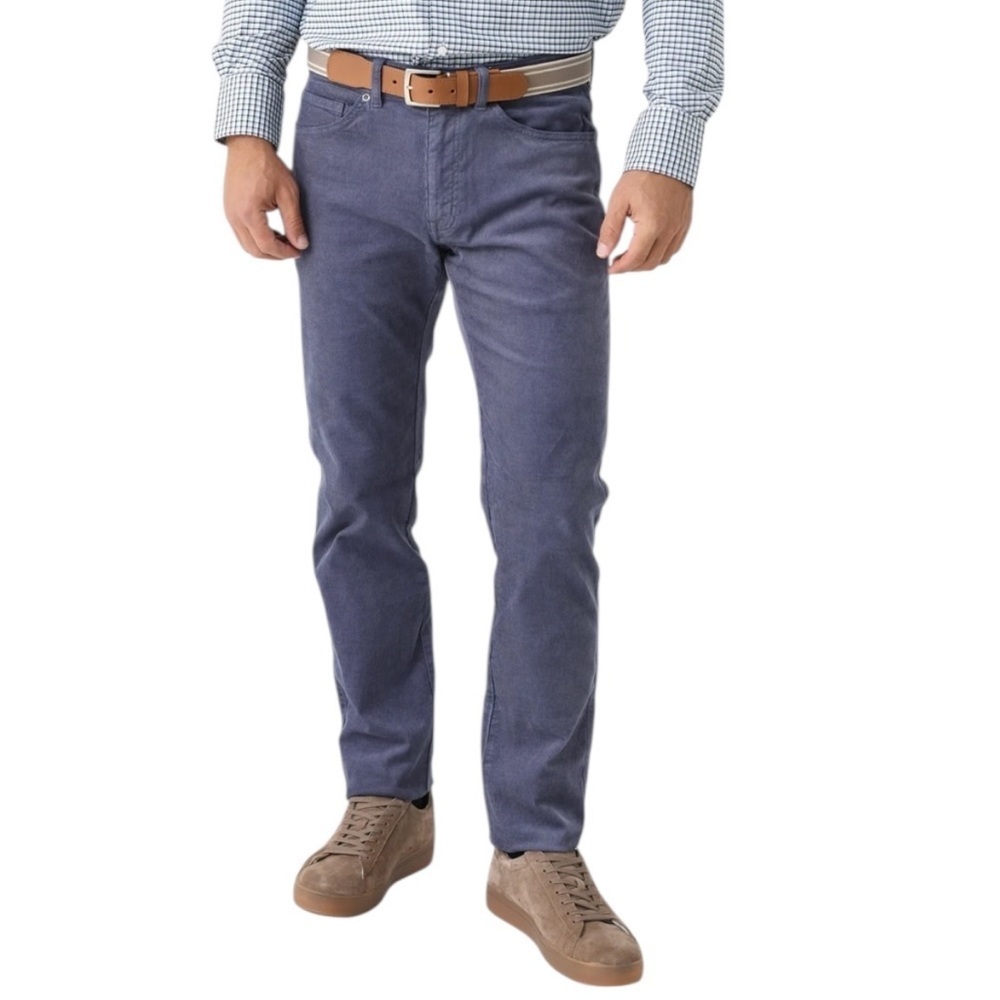 PETER MILLAR Crown Superior Soft Corduroy Five Pocket Pant Blue Size 38